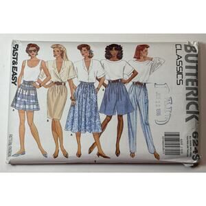 Butterick Classics 6249 Misses Sizes Petite - XL Pants, Shorts & Skirt vn